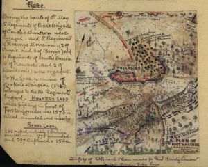 Robert Knox Sneden's Plan of Fort Magruder. Battlefield of Williamsburg. Sketched the day after the battle, May 6, 1862. Courtesy of the Library of Congress